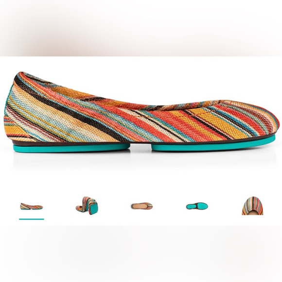 Tieks Women's “Sunset Stripe” ballet flat - Picture 2 of 6